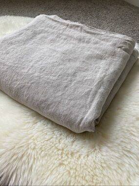 Bella Notte 100% Linen Harper King Flat Sheet Luxury Bedding